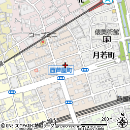 兵庫県芦屋市西芦屋町周辺の地図