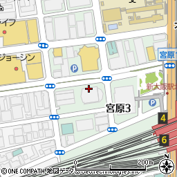 ファミリーマート新大阪駅北口店周辺の地図