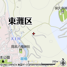 兵庫県神戸市東灘区本山町田辺ザフクゲ原周辺の地図