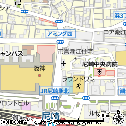 ソフトバンク　ＪＲ尼崎周辺の地図