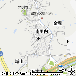 京都府精華町（相楽郡）乾谷（南里内）周辺の地図