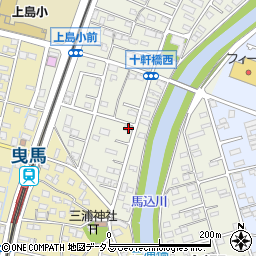 静岡県浜松市中央区十軒町80周辺の地図