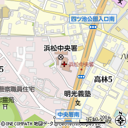 静岡県警察本部　浜松地区少年サポートセンター周辺の地図
