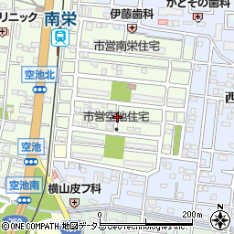 愛知県豊橋市南栄町空池周辺の地図