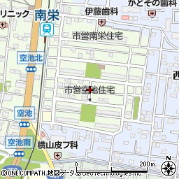愛知県豊橋市南栄町（空池）周辺の地図