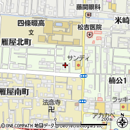 大阪府四條畷市雁屋北町21-29周辺の地図