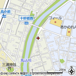 静岡県浜松市中央区十軒町580周辺の地図