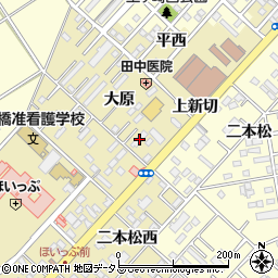 愛知県豊橋市中野町大原22周辺の地図