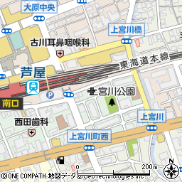 兵庫県芦屋市上宮川町5周辺の地図