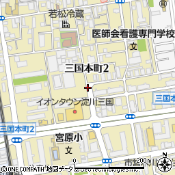 大阪府大阪市淀川区三国本町周辺の地図