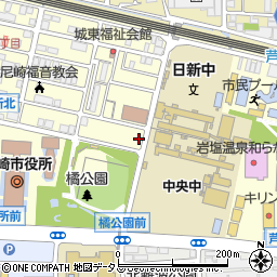兵庫県尼崎市東七松町1丁目21周辺の地図