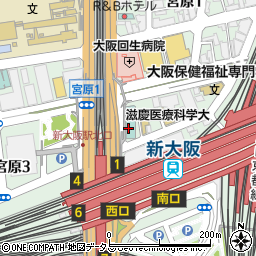 日本調剤新大阪薬局周辺の地図