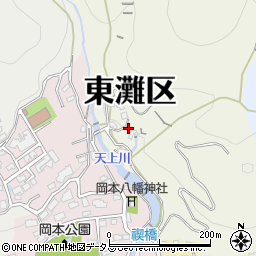 兵庫県神戸市東灘区本山町田辺松尾谷周辺の地図