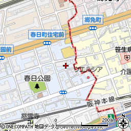 兵庫県芦屋市春日町23周辺の地図