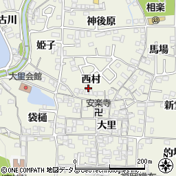 京都府木津川市相楽西村周辺の地図