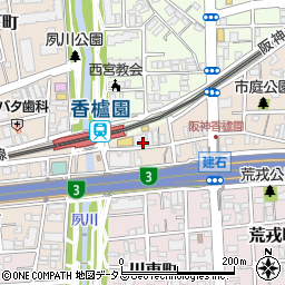 ミオ香櫨園駅前周辺の地図