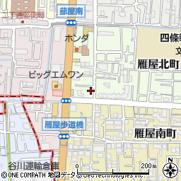 大阪府四條畷市雁屋北町8-13周辺の地図