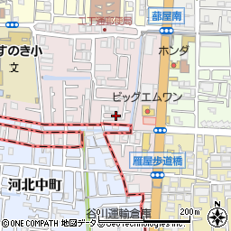 大阪府四條畷市二丁通町8-13周辺の地図