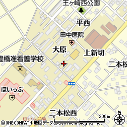 愛知県豊橋市中野町大原23周辺の地図