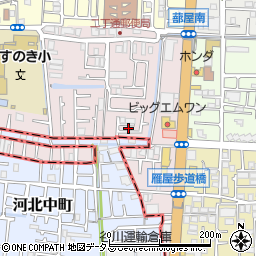 大阪府四條畷市二丁通町8-14周辺の地図