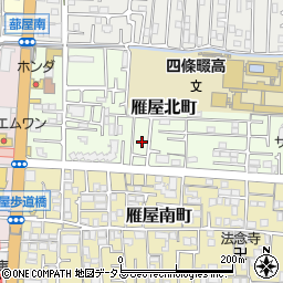 大阪府四條畷市雁屋北町14-21周辺の地図