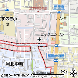 大阪府四條畷市二丁通町8周辺の地図