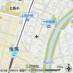 静岡県浜松市中央区十軒町155周辺の地図