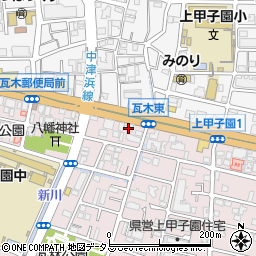 ａｐｏｌｌｏｓｔａｔｉｏｎ上甲子園ＳＳ周辺の地図