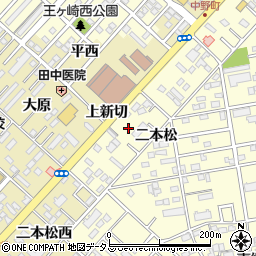愛知県豊橋市草間町二本松10周辺の地図