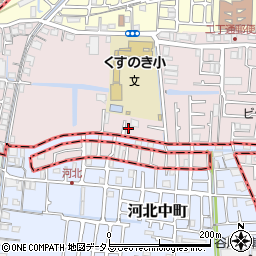 大阪府四條畷市二丁通町33-27周辺の地図