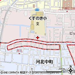 大阪府四條畷市二丁通町33周辺の地図