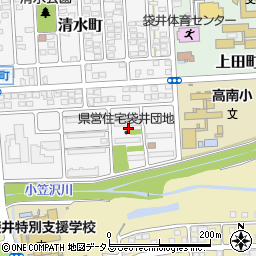 静岡県袋井市青木町周辺の地図