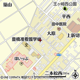 愛知県豊橋市中野町大原41周辺の地図
