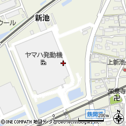 静岡県袋井市新池周辺の地図