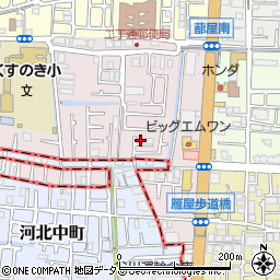 大阪府四條畷市二丁通町8-18周辺の地図