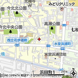兵庫県尼崎市西立花町3丁目10周辺の地図