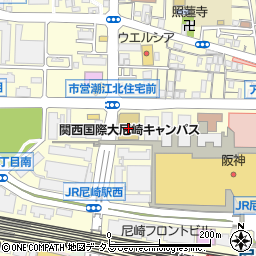 関西国際大学尼崎キャンパス　総務課周辺の地図