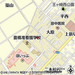 愛知県豊橋市中野町大原40-3周辺の地図