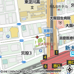 大阪市立宮原地下駐車場周辺の地図
