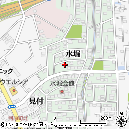 静岡県磐田市水堀180周辺の地図