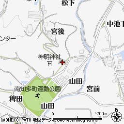 愛知県南知多町（知多郡）豊丘（宮前）周辺の地図
