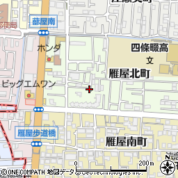 大阪府四條畷市雁屋北町10-24周辺の地図