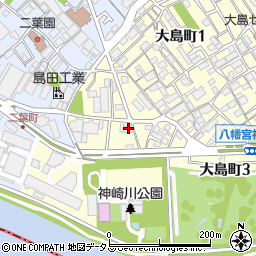 摂津自動車周辺の地図