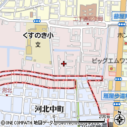 大阪府四條畷市二丁通町12-6周辺の地図