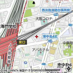 ビジネス新大阪周辺の地図