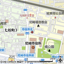 在日本大韓民国民団兵庫県尼崎支部周辺の地図