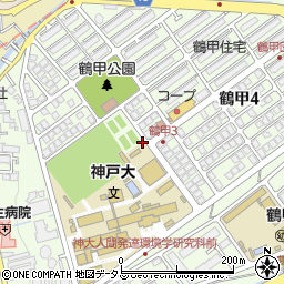 神戸大学発達科学部　人間発達環境学研究科総務係周辺の地図
