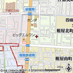 大阪府四條畷市雁屋北町7-20周辺の地図