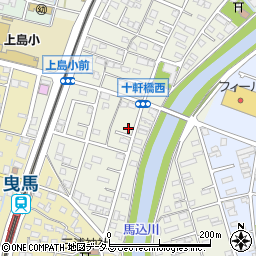 静岡県浜松市中央区十軒町145周辺の地図