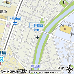 静岡県浜松市中央区十軒町84周辺の地図